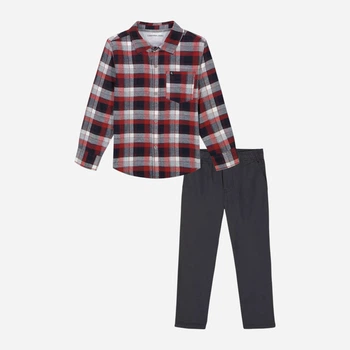Детский комплект (рубашка + штаны) для мальчика Calvin Klein 384342832 92 см Красный/Серый (1159830656)