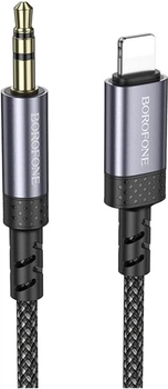 Аудиокабель Borofone BL24 Graceful digital audio conversion cable iP Metal Grey (6941991118975)