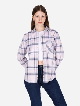 Сорочка бавовняна жіноча Colin's CL1073285PLI XS Light Pink в клітинку (8684112598932)