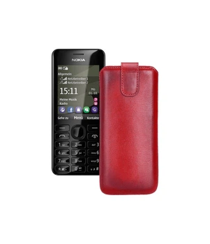 Витяжка зі шкіри для телефону Nokia Asha 206 Червоний