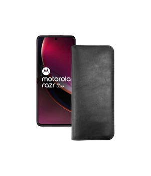 Портмоне з шкіри для телефону Motorola Razr 40 Ultra Чорний