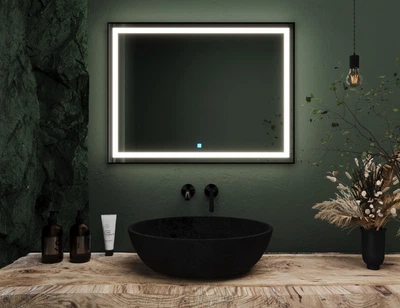 Зеркало с Led-подсветкой и металлической раме, модель San Marino 900x600 мм