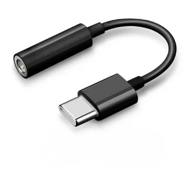 Переходник для смартфонов Samsung с Type-C на аудио 3.5 mm / Черный