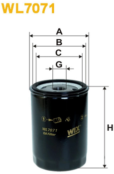 Масляный фильтр WIX Filters Audi, Desta, Jaguar, Linde, Seat, Volkswagen (WL7071-12)