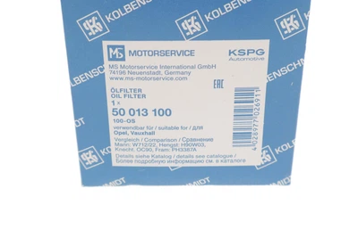 Фільтр масляний Opel Astra/Combo/Corsa 1.3-2.0 86- h=91mm 50013100 KOLBENSCHMIDT