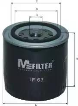 Фильтр масляный MFilter ВАЗ 2101-2107, Samara, Kalina, UAZ Patroit, Hunter, 92- ( TF 63 )