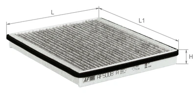 Фильтр салона Alpha Filter CHEVROLET Lacetti 1.4-2.0 00-; DAEWOO Nubira 1.4; 1.6 00-; угольный (AF5008A)