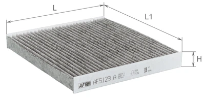Фильтр салона Alpha Filter MAZDA 2 (1.25-1.6L/1.4D); 6 (1.8-2.3L/2.0Cd); CX-7 (2.2-2.5L/2.3D) 07-; угольный (AF5123A)