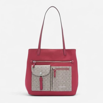 Сумка шопер женская Calvin Klein 414623599 Бордовая (1159837225)
