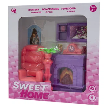 Игровой набор - кукольная спальня "Современный дом", 31,5*9,5*33 см, розовый, пластик (2549Р)