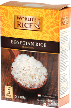 Рис World's Rice Єгипетський 5 х 80 г (4820009101111)