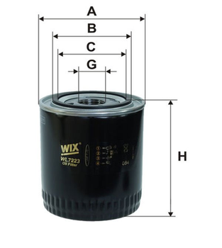 Масляный фильтр WIX FILTERS WL7223 Jaguar XJ RTC1165, JRTZ1165, EBC9658
