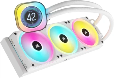 Система водяного охлаждения Corsair iCUE Link H150i LCD RGB Liquid CPU Cooler White (CW-9061010-WW)