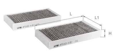 Фильтр салона Alpha Filter BMW 2 Active; Gran Tourer; X1; i3; MINI III; F54; F55; F56; F57; F60 угольный (AF5163a)