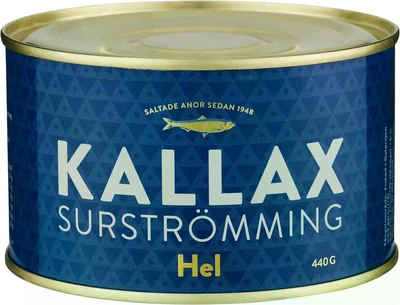 Сюрстреминг Surstromming Kallax Hel 440г банка ферментированная сельдь (сюрстремминг)