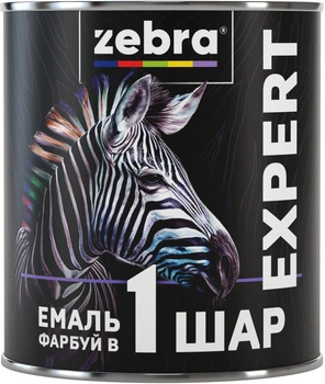 Эмаль 1 слой Zebra серия EXPERT №1075 1075 Т1075 0.7 л Красная (4823048034365)