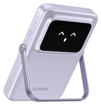 Магнітна батарея (павербанк) UGREEN 5000mAh Uno Magsafe Power Bank 20W Fast Charging TFT Display Purple