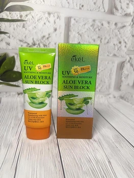 Сонцезахисний крем Ekel Soothing Moisture Aloe Vera Sun Block з алоє SPF50 70мл