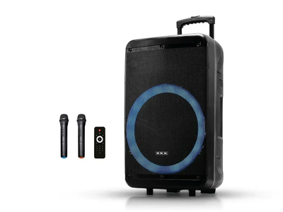 Акустична переносна колонка ZXX-7676 60 Вт 12" 59х36х30см USB/SD/FM/BT/TWS/REC/2MIC/ДК 1 шт.