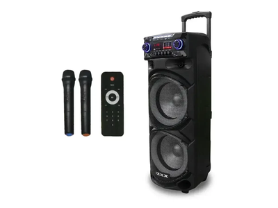 Акустична переносна колонка ZXX-9292 60 Вт 10" 72х43х34 см TWS/FM/USB/TF/SD/BT/REC/EQ/LED/2MIC/ДК 1 шт.