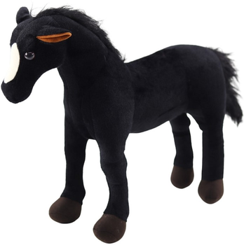 Maskotka-przytulanka Lean Toys Koń Czarny 40 x 37 cm 13922 (5905991033790)