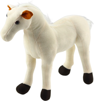 Maskotka-przytulanka Lean Toys Koń Biały 40 x 37 cm 13923 (5905991033806)