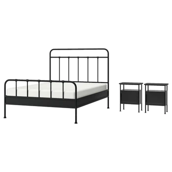Комплект меблів для спальні 3 шт ІКЕА STJÄRNÖ / GRÅFJÄLLET 140х200 см (s59577636)