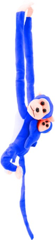 М'яка іграшка Lean Toys Мавпа з дитинчам Блакитна 90 см 16835 (5905884451526)