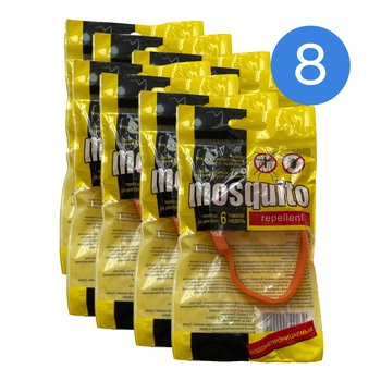 Браслет с репеллентом от комаров и клещей Mosquito Repellent, Orange НАБОР 8 шт