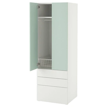 Гардероб ІКЕА SMÅSTAD / PLATSA 60х57х181 см з 3 ящиками (s09544097)