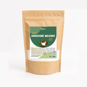 Кокосовое молоко сухое 30% TokSmak 300 г без лактозы