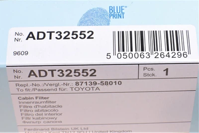 Фільтр салону Toyota Camry 17-/ Corolla 18-/ Rav 4 18- ADT32552