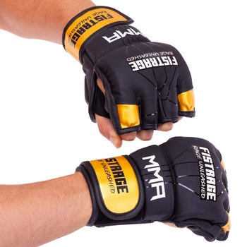 Перчатки для смешанных единоборств для тренировок MMA Fistrage 4300 размер XL Black-Gold