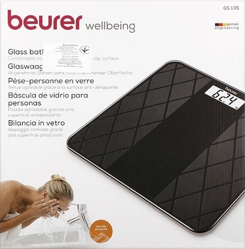 Скляні підлогові ваги - Beurer GS 135 Glass Bathroom Scale (1108702-27237168)