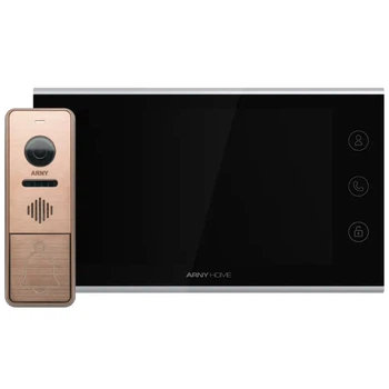 Комплект Wi-Fi видеодомофона ARNY AVD-7342A (AVD-731A Wi-Fi + AVP-NG420 1 МП) Black + Bronze