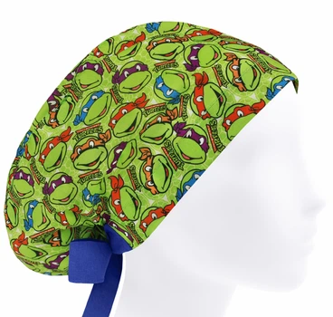Медична шапочка жіноча HeadwearUniverse універсальна принт Ніндзя черепашки
