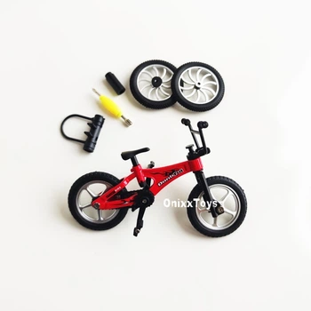 Пальчиковый велосипед BMX Donbful Металлический Фингербайк со сменными колесами Skatepark Fingerbike (Красный)