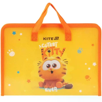 Папка-портфель на молнии Kite Garfield GF25-202, 1 отделение, A4