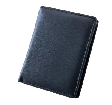 Гаманець чоловічий LEATHER 556 з натуральної шкіри чорний