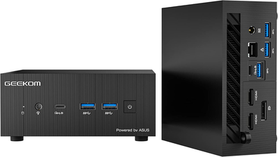 Міні ПК GEEKOM AS6 by ASUS / AMD Ryzen 7 6800H / RAM 32GB / SSD 1TB / 2 x HDMI / 1 x DP / LAN / Wi-Fi 6E / Bluetooth 5.2 / Windows 11 Pro (GEEKOMPN53)