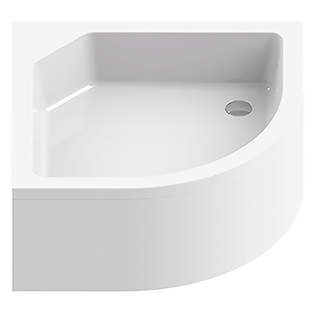 Душовий піддон New Trendy Artus 90x90x29 см напівкруглий глибокий з ніжками B-0364