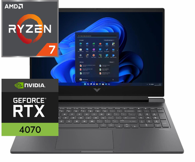 Ноутбук (2024) для гейминга HP Victus 16 Ryzen 7-7840HS/ 32GB / 1TB/ Win11x Licensed/ RTX4070 / 16.1" 240Hz