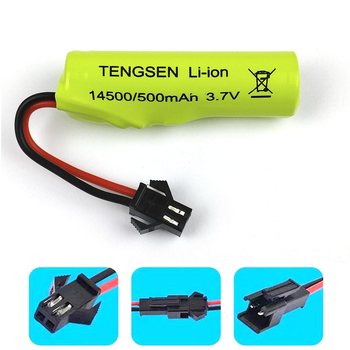 Аккумулятор для игрушек на радиоуправлении 14500/500mAh 3,7V 2p