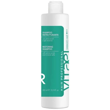 Шампунь для восстановления волос Vitael Damaged Hair Restoring Shampoo, 300 мл проникает даже в самые мелкие поврежденные участки, восстанавливает кутикулу, придает локонам пышность и желаемый объем