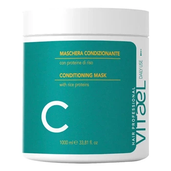 Кондиціонер для щоденного використання Vitael Daily Use Conditioning Mask, 1000 мл для відновлення пошкоджених ділянок, зміцнення, зволоження та захисту від посічених кінчиків