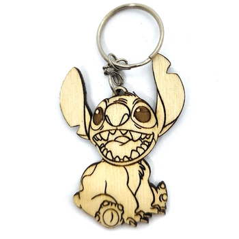 Деревянный брелок Лило и Стич (Lilo & Stitch) Стич v2 7х5 см под покраску (EW817547249)