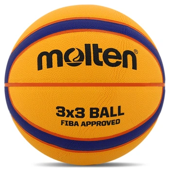 М'яч баскетбольний PU №6 MOLTEN Indoor (PU, жовтий-синій) (B33T5000_Жовтий-синій)