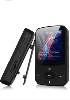 Mp3-плеер с Bluetooth X52 64 ГБ клипса 5.0 Lossless Sound музыкальный плеер с FM-радио Черный
