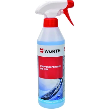 Потужний спрей-розморожувач Wurth для скла, Super 0,5л (0892331201)