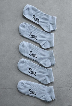 Носки Staff Gray 5 Пар Short Р.39-42 Серые Унисекс Короткие Стаф Универсальный (282954)
